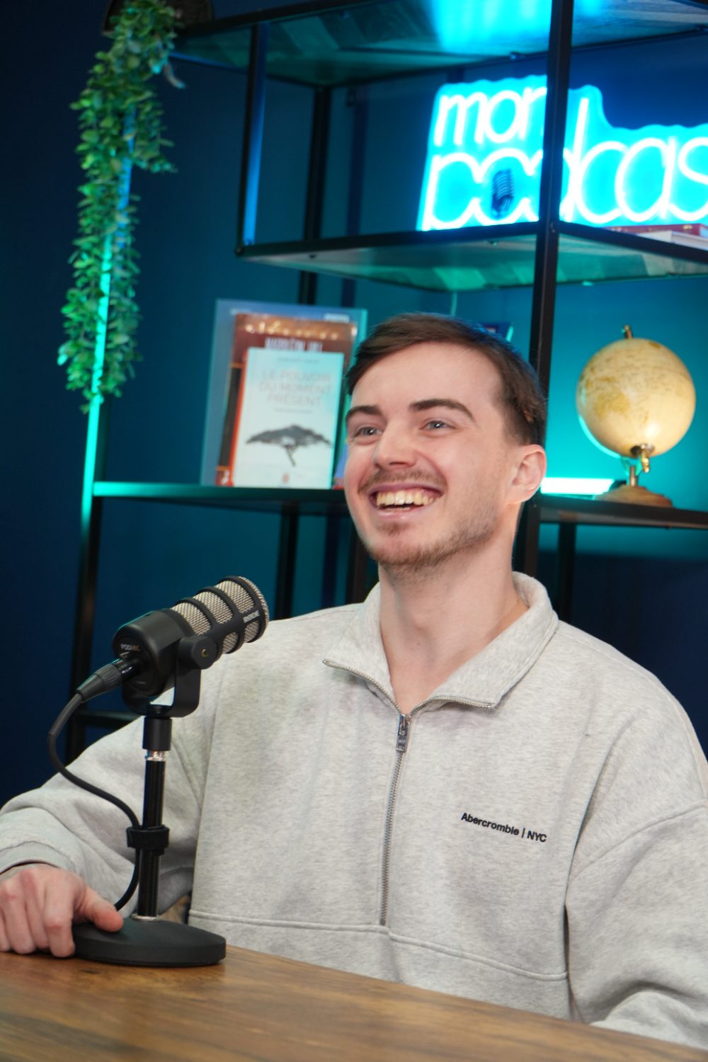 Enregistrement d’un podcast vidéo dans le studio Mon Podcast